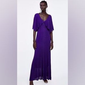 Zara Metallic Maxi Dress